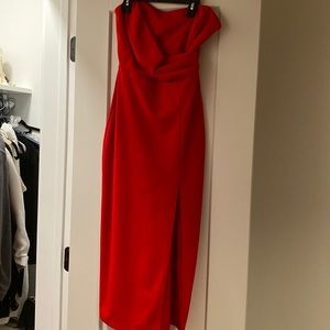Red cocktail dress